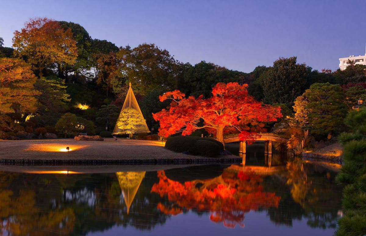 Autumn Illuminations at Rikugi-en Garden