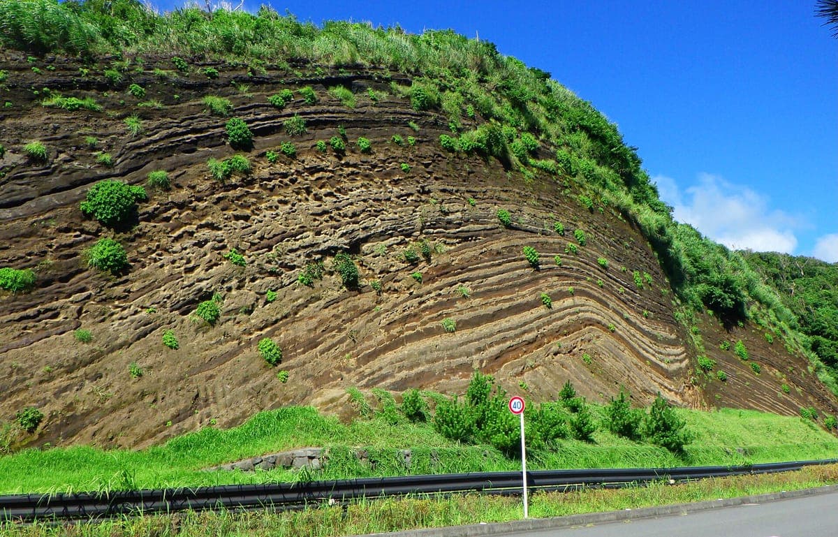 Izu Oshima Geo-Park Stratified Cliff